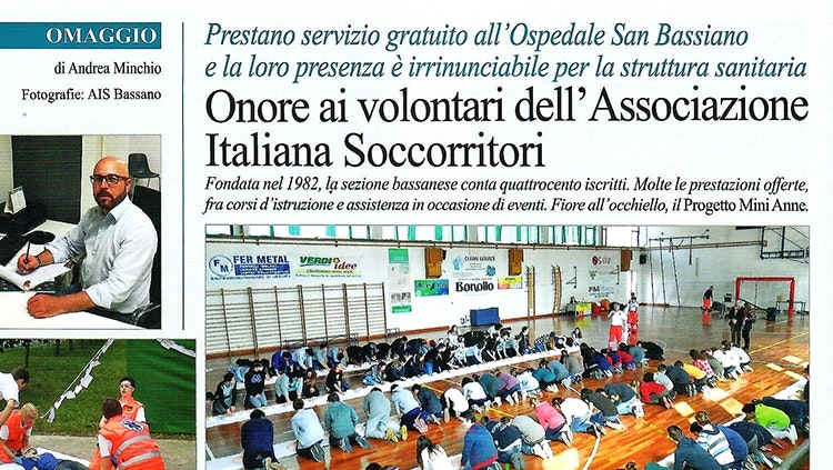 Articolo di giornale AIS Bassano • Associazione Italiana Soccorritori